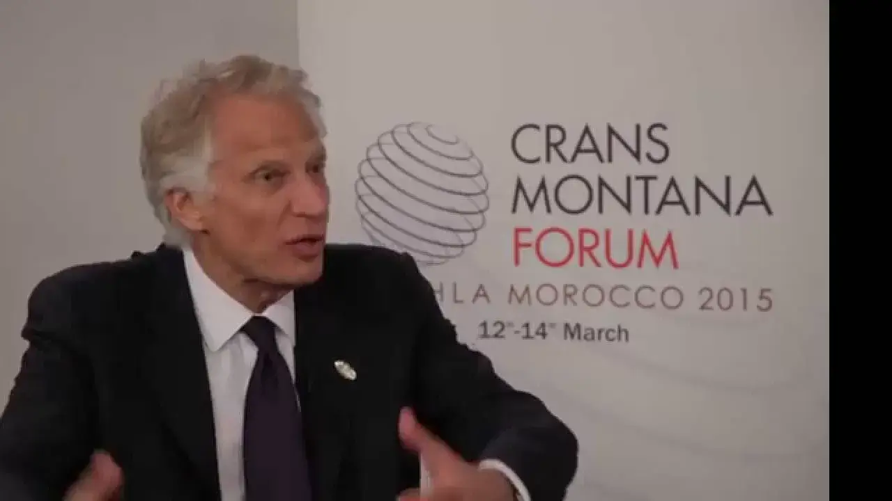 Interview de M. Dominique de Villepin - Crans Montana Forum à Dakhla